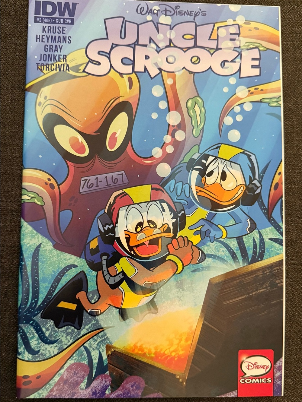 Disney Uncle Scrooge Issue #2 IDW Comics 2015 First Printing Sub Cover Charm